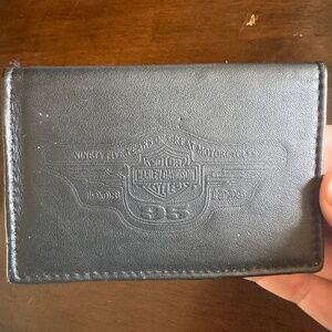 Black leather Harley Davidson wallet